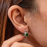 Supertrend Gümüş Çiçek Desenli Otantik Kadın Küpe