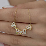 Supertrend Gümüş Gold Kalpli Açılabilen Yonca Kadın Kolye