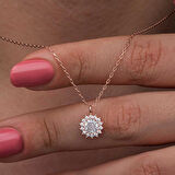 Supertrend Gümüş Rose Minimal Yuvarlak Anturaj Kadın Kolye