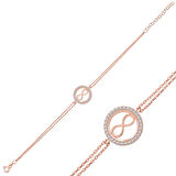 Supertrend Gümüş Rose Sonsuzluk Kadın Bileklik