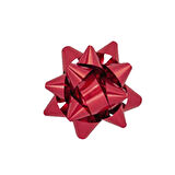 ​No:2 Kırmızı Renkli Metalik Hediye Paketi Süsü