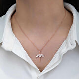 Supertrend Gümüş Manolya Çiçeği Melek Kadın Kolye