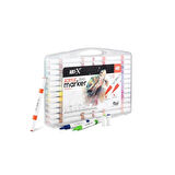 Supertrend Supertrend Acrylic Duo Marker Çift Uçlu Su Bazlı Akrilik Boyama Markörü Seti 48 RENK