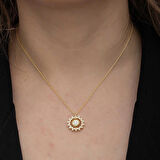 Supertrend Gümüş Gold Güneş Kadın Kolye