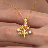 Supertrend Gümüş Gold Renkli Hayat Ağacı Kadın Kolye