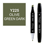 Touch Twin Marker Çizim Kalemi Y225 Olive Green Dark
