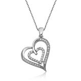 Supertrend Gümüş Birleşmiş Kalpler Kadın Kolye
