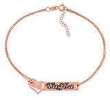 Supertrend Gümüş Rose Birleşen Kalpler İsimli Kadın Bileklik