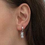 Supertrend Gümüş Sallantılı Kedi Kadın Küpe