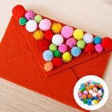 Mini Boy Simli Yuvarlak Ponpon