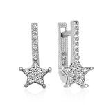 Supertrend Gümüş Sallantılı Yıldız Taşlı Küpe