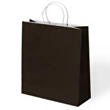 Siyah Büküm Saplı Kraft Çanta 45x50cm