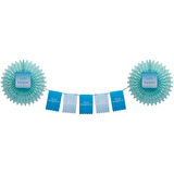 1. Yaş Günüm Mavi Yelpaze Süs Seti