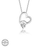 Supertrend ' Taşlı Gümüş Kalp Kadın Kolye