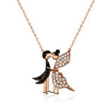 Supertrend Gümüş Aşık Kelebekler Kadın Kolye