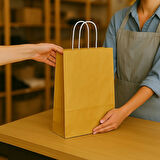 Supertrend Kraft Çanta Altın Orta Boy 25x31cm 25li