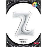 Z Harf Gümüş Folyo Balon 40"