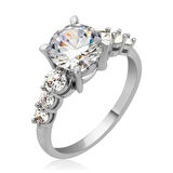 Supertrend Gümüş Tek Taş Kadın Yüzük