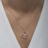 Supertrend Gümüş Rose Sonsuzluk Kelebek Kadın Kolye