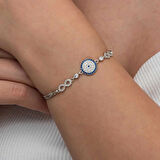 Supertrend Gümüş Nazarlı Sonsuzluk Kadın Bileklik