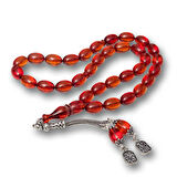 Supertrend Gümüş Püsküllü Ateş Kehribar Tesbih