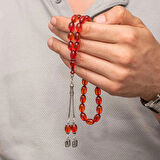 Supertrend Gümüş Püsküllü Ateş Kehribar Tesbih