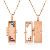 Supertrend ​gümüş Rose Kapaklı Kişiye Özel Kolye