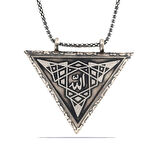 Supertrend Gümüş Üçgen İçi Açılabilen Allah Muskalık Kolye