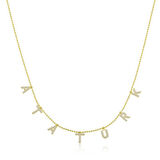 Supertrend Gümüş Gold Atatürk Yazılı Kadın Kolye