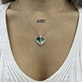 Supertrend Gümüş Rose Kalpli İsimli Kadın Kolye