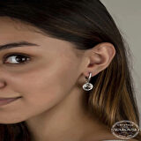 Supertrend Swa Crystal Taşlı Gümüş Beyaz Sallantılı Kadın Küpe