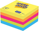Supertrend Yapışkanlı Not Kağıdı Küp Blok 50x50 mm. 250 Yaprak CANLI RENKLER