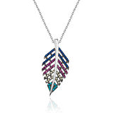 Supertrend Gümüş Mix Taşlı Yaprak Kolye