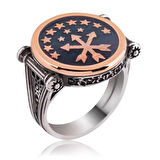 Supertrend Gümüş Çerkes Bayrağı Erkek Yüzük