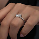 Supertrend Gümüş Baget Taşlı Kadın Yüzük