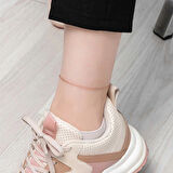 Supertrend Gümüş Rose Zincir Desenli Halhal