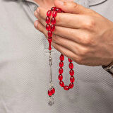 Supertrend Gümüş Kırmızı Ateş Kehribar Tesbih