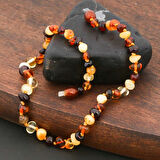 Supertrend Bebek Damla Kehribar Diş Kolye