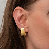 Supertrend Gümüş Trabzon Hasır Çivili Kadın Küpe