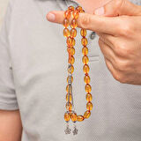 Supertrend Gümüş Püsküllü Ateş Kehribar Tesbih