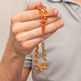 Supertrend Gümüş Püsküllü Ateş Kehribar Tesbih