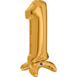 1 Rakam Altın Stands Up Supertrend Folyo Balon 25"