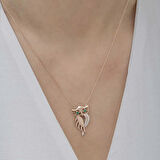 Supertrend ​gümüş Rose Yeşil Gözlü Baykuş Kadın Kolye