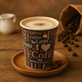 Supertrend Karton Bardak 7oz Baskılı Kahverengi 50li