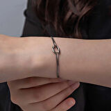 Supertrend Gümüş Aşk Düğüm Kadın Bileklik