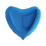 Mavi Kalp Folyo Balon 18"