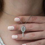 Supertrend ​gümüş Tenis Raketi Kadın Kolye