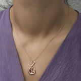 Supertrend Gümüş Rose Sonsuz Kalpli Anne Çocuk Kolyesi