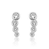 Supertrend Gümüş 4 Taş Kadın Küpe