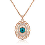 Supertrend ​gümüş Rose Oval Nazar Kadın Kolye